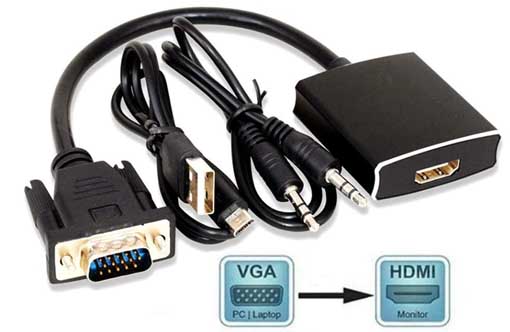 monitor projector hdmi & usb adapter  cable