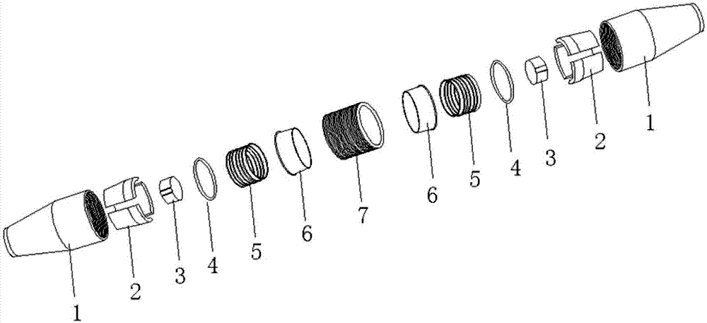Dibujo de estructura del conector roscado
