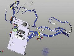 Three layouts of CATIA analog wiring harness design