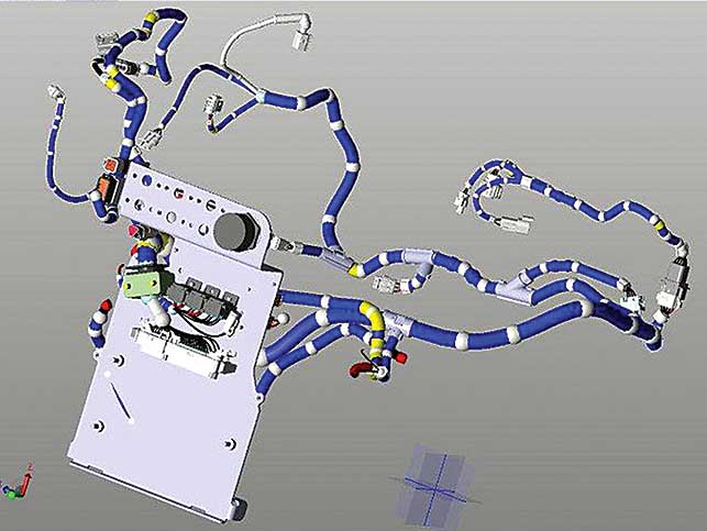 CATIA wiring harness simulation layout