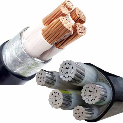 Cable YJV con núcleo de cobre blindado y núcleo de aluminio 