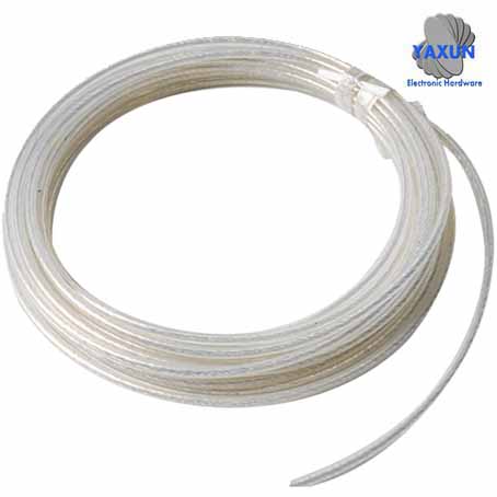 Transparent Teflon plated fire-resistant cable 