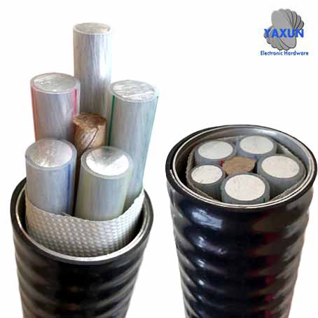 Polyethylen-isoliertes Kabel mit Ketten panzerung aus Aluminiumlegierung